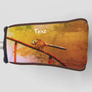Dragonfly On Wire Fence Art Personalized Golf Head Cover
