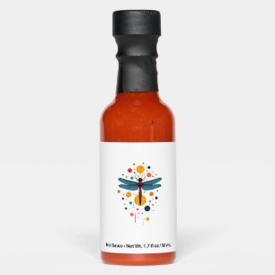 Dragonfly Painting Art Animal Abstract Graphic Dra Hot Sauces