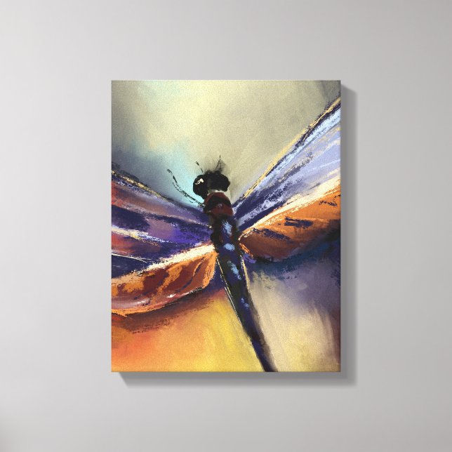 Dragonfly painting canvas print (Front)