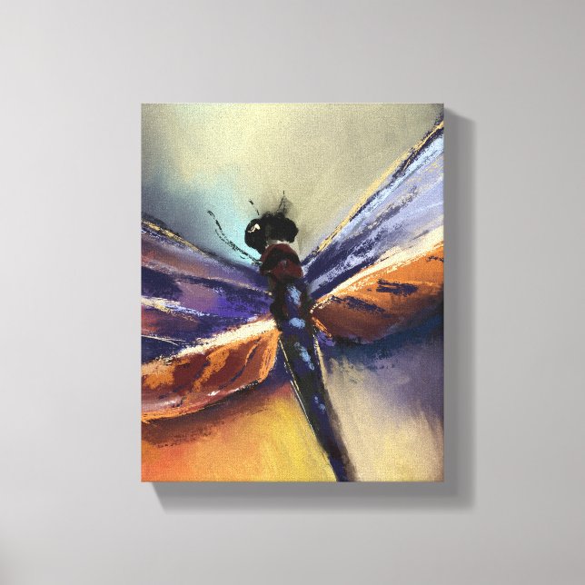 Dragonfly painting canvas print (Front)