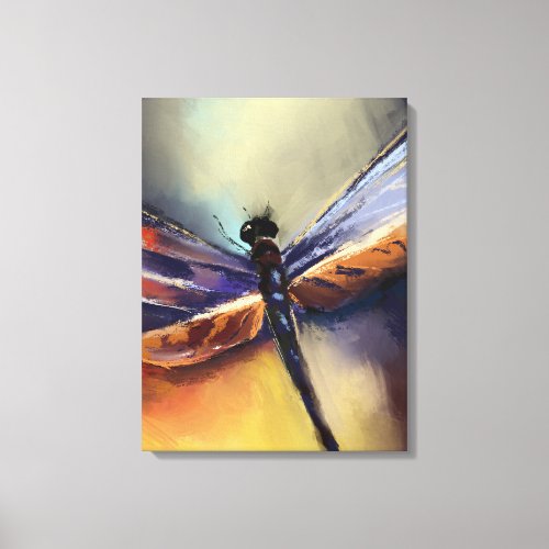 Dragonfly painting canvas print