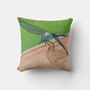 Dragonfly Painting Pillow by CherylsArt