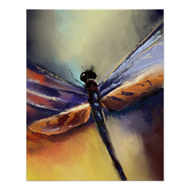 Dragonfly painting poster (Front)