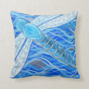 Dragonfly Painting Throw Pillow