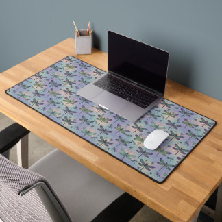 Dragonfly Pattern Desk Mat