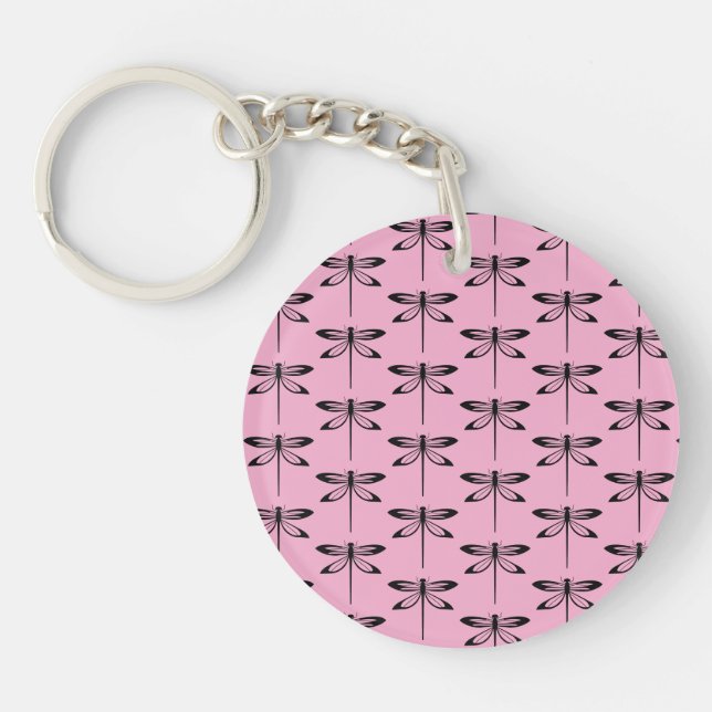 Dragonfly Pattern Keychain (Front)