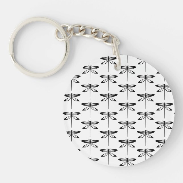 Dragonfly Pattern Keychain (Front)