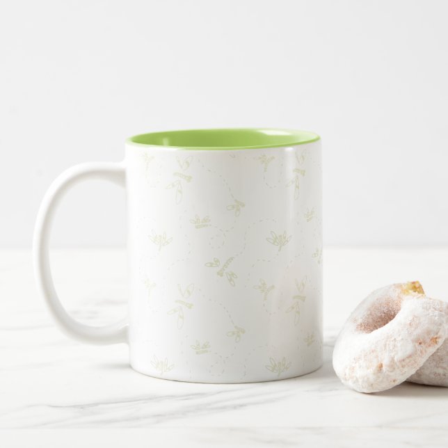Dragonfly Pattern Mug (With Donut)