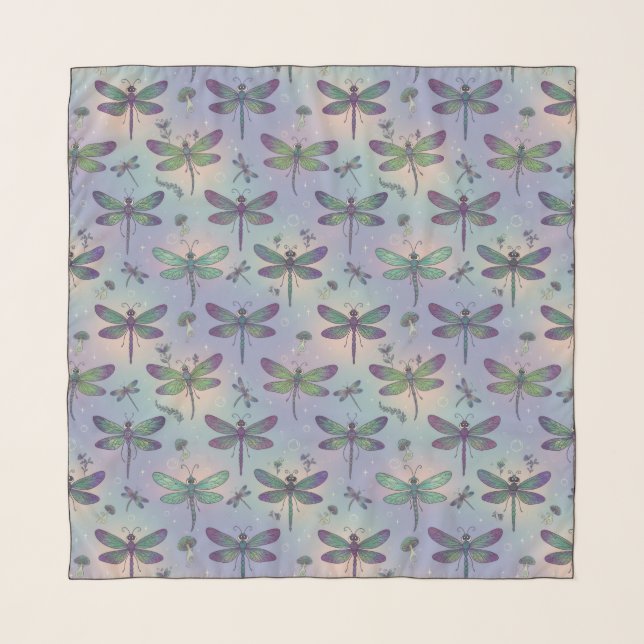 Dragonfly Pattern Scarf (Front)
