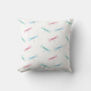 Dragonfly pattern throw pillow