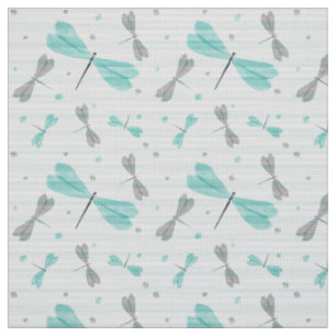 Dragonfly pattern with watercolor effect fabric