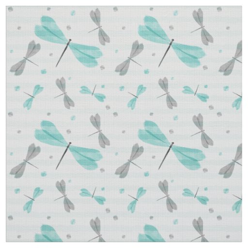 Dragonfly pattern with watercolor effect fabric