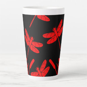 Dragonfly Patterned Decor Latte Mug
