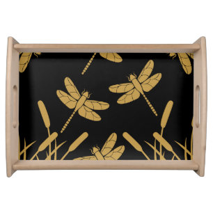 Dragonfly Patterned Decor Serving Tray