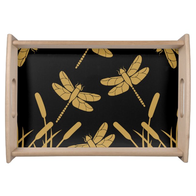 Dragonfly Patterned Decor Serving Tray (Front)