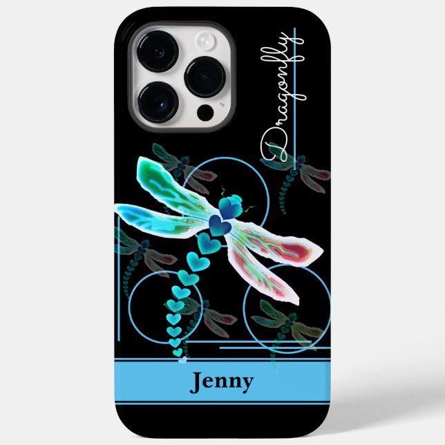 Dragonfly Personalized (Blue) Case-Mate iPhone Case (Back)