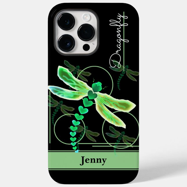 Dragonfly Personalized (Green) Case-Mate iPhone Case (Back)