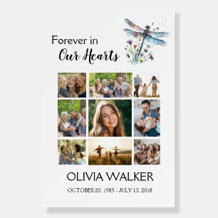 Dragonfly Photo Funeral Welcome Sign