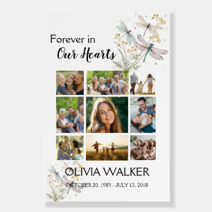 Dragonfly Photo Funeral Welcome Sign