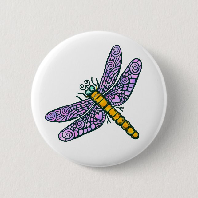 Dragonfly Pinback Button (Front)