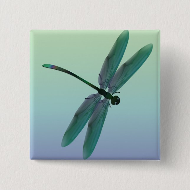 Dragonfly Pinback Button (Front)