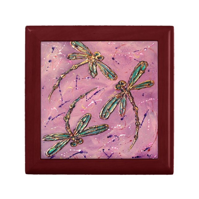 Dragonfly Pink Fizz Jewelry Box (Front)