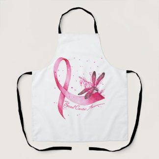 Dragonfly Pink Ribbon Breast Cancer Awareness Apron