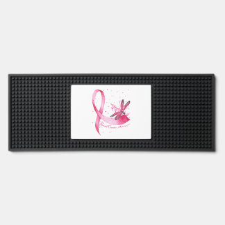 Dragonfly Pink Ribbon Breast Cancer Awareness Bar Mat