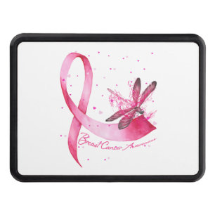 Dragonfly Pink Ribbon Breast Cancer Awareness Hitch Cover