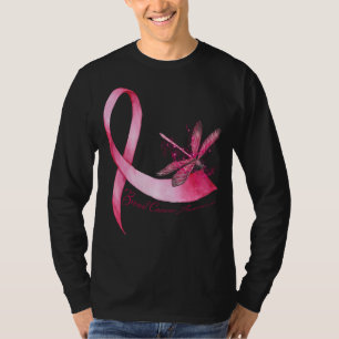 Dragonfly Pink Ribbon Breast Cancer Awareness T-Shirt
