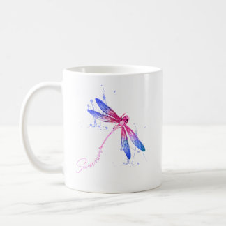 Dragonfly Pink Ribbon  Breast Cancer Coffee Mug
