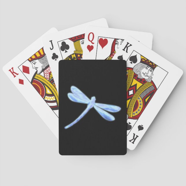 Dragonfly Playing Cards - Ice Glow (Back)