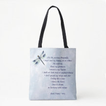 Dragonfly Poem Tote Bag