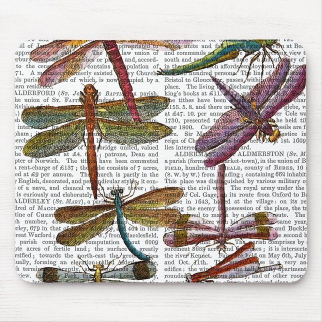 Dragonfly Print 4 Mouse Pad (Front)
