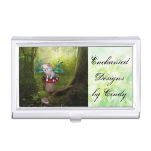 Dragonfly Puppy Business Card Holder
