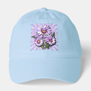 Dragonfly Purple Daisies Hat