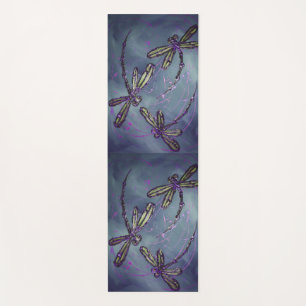 Dragonfly Purple Night Flit Bath Towel Set Yoga Mat
