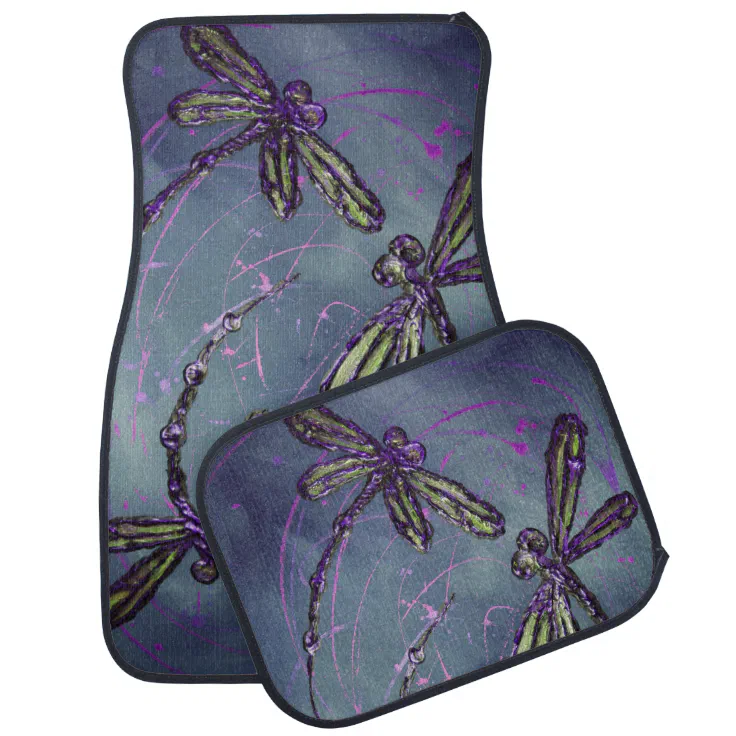 Dragonfly Purple Night Flit Car Floor Mat Zazzle