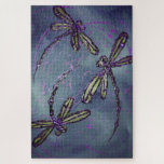Dragonfly Purple Night Flit Jigsaw Puzzle