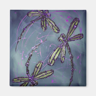 Dragonfly Purple Night Flit Magnet