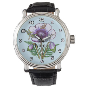 Dragonfly Purple Poppy Watch