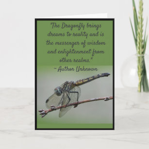 Dragonfly Quote Greeting Card 1, Blank Inside