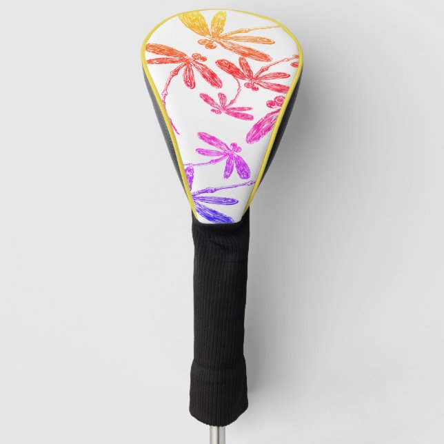 Dragonfly Rainbow Golf Head Cover (Front)