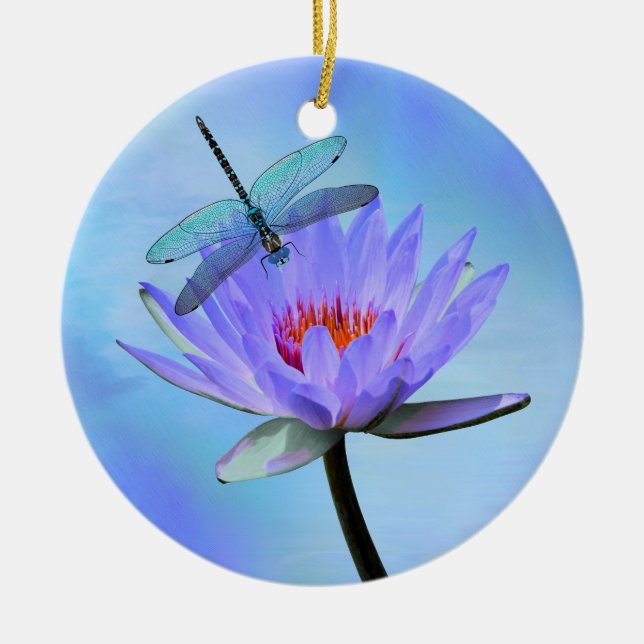 Dragonfly Rememberance Quote Christmas Ornament (Front)