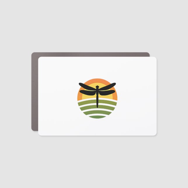 Dragonfly Retro (1) Car Magnet (Front)