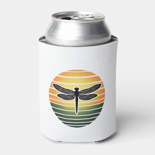 Dragonfly Retro (3) Can Cooler (Can Front)