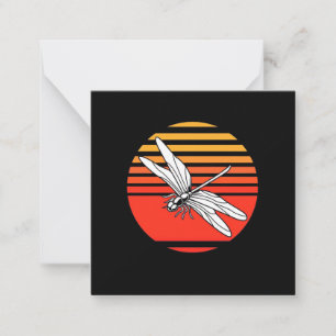 Dragonfly Retro Vintage Note Card