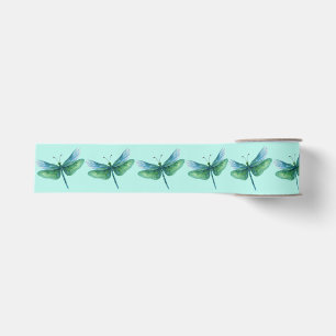 Dragonfly ribbon Blue Green spring colors