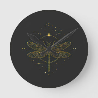 Dragonfly Round Clock