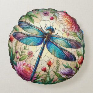 Dragonfly Round Pillow